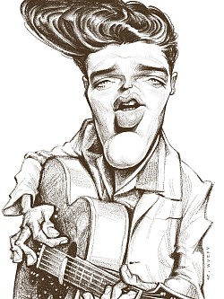 Elvis Presley caricature