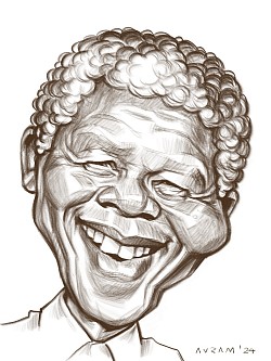 Nelson Mandela caricature
