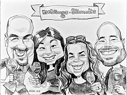 Katharine Hepburn caricature